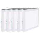 Kit 5 Luminária Plafon LED Quadrado Sobrepor 24W 6500K (520,0015) - Noll LED