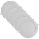 Kit 5 Luminária Plafon LED Redondo Embutir 18W 3000K (520,0041) - Noll LED