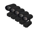 Kit 5 Luminária Preta Trilho Spot Led 10W 3500K Branco Quente