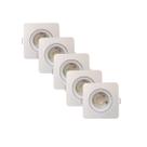 Kit 5 luminária Spot LED super Slim Quadrado 5W 6500K Luz Branca Fria