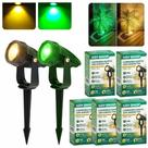Kit 5 Luminárias Espeto Jardim LED 7W Preto Bivolt IP65 Cor Branco Quente 3000k ou Verde Externo