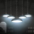 Kit 5 Luminarias Led Industrial 150w 6500K 220v Ip65 Preto Cod: ALUT010013-5 Alut By Avant