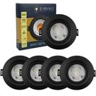 Kit 5 Luminárias Spot Led Redondo Embutir Direcionável 5w Branco Neutro 4000K Luminarte