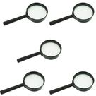 Kit 5 Lupas Pequenas Escolares De Aumento 50 Mm