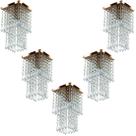 Kit 5 Lustre Plafon De Cristal Acrilico Spark Cobre Kit 5 Lustre Plafon De Cristal Acrilico Spark Cobre