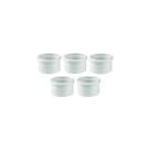 Kit 5 Luva Simples para Esgoto 40mm Branco Plastilit