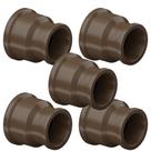 Kit 5 Luva Soldável Redução Roscável PVC Marrom Tubos Água Fria 3/4x1/2” Polegadas DN 25x20mm Tigre