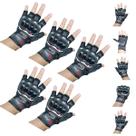 Kit 5 Luvas Esportivas Meio Dedo Para Bike Moto Trilha Aventura Uso Diário ou Reposição