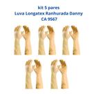 Kit 5 Luvas Limpeza Longatex Ranhurada Danny CA 9567 Kit 5 Luvas Limpeza Longatex Ranhurada Danny CA 9567