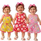 kit 5 macacão infantil menina estampado tecido leve verão macaquinho bebe promoção