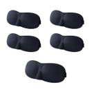 Kit 5 Máscara Para Dormi 3d Tapa Olho Ajustável Melhor Sono Poliéster Confortavel De Dormir, 100% Sombra Blackout