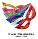 Kit 5 Máscaras Carnaval Metalizadas Com Elástico Festas
