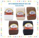 Kit 5 Massas De Biscuit Jl 1 Kg Cores De Pele