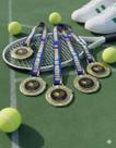 Kit 5 Medalhas Para Jogo De Tênis Campeão 6cm Com Cordão Premium Kit 5 Medalhas Para Jogo De Tênis Campeão 6cm Com Cordão Premium