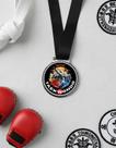 Kit 5 Medalhas Para Taekwondo Premiação 50mm Com Fita Preta