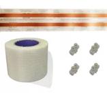 Kit 5 Metros Eletrofita Fita Elétrica 2 Pistas 10a Adesiva + 8 conector