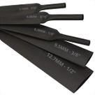 Kit 5 metros espaguete tubo termo retratil 2,7 - 4,8 - 6,4 - 9,5 -12,7mm 1 metro cada isolante preto