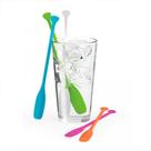 Kit 5 Mexedores para Coquetéis Du Vin Colheres Coloridas Drink Bar Utensílios para Misturar Bebidas Gourmet Elegante Prana