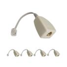 Kit 5 Micro Filtro Adsl Splitter 1 Saída Multitoc