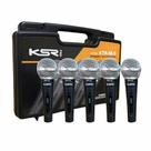Kit 5 Microfone Profissional Sm Ktr585 Ksr Pro Metal estojo