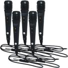 Kit 5 Microfones Dinâmico com Fio P10 Cabo 1 Metro para Karaokê e Caixa de Som Knup KP-M0001 Preto Kit 5 Microfones Dinâmico com Fio P10 Cabo 1 Metro para Karaokê e Caixa de Som Knup KP-M0001 Preto