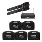 Kit 5 Microfones sem Fio Duplo TK U220 UHF Onyx Kit 5 Microfones sem Fio Duplo TK U220 UHF Onyx