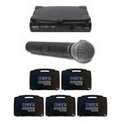 Kit 5 Microfones sem Fio TK U120 UHF Onyx