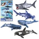 Kit 5 Mini Animais Aquáticos Tubarão e Baleia Vinil - Cometa