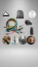 Kit 5 Mini Band + 11 Elásticos Extensor Treino