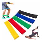 Kit 5 Mini Band Elástico P Exercícios Fisioterapia pilates yoga 5 Níveis