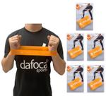 Kit 5 Mini Bands Faixa Vollo VP1053 0,70mm Médio Ideal Fisioterapia Braços e Pernas