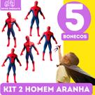 Kit 5 Mini Homem Aranha Brinquedo Marvell Ação Diversão Aventura Figura de Ação - Produto Licenciado