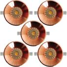 Kit 5 mini spot led redondo embutir recuado 3w branco quente 3000k rose embuled