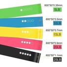 Kit 5 Mini Thera Band Elástico Exercício Academia Treino em Casa Fitness 5 Faixas de Tensão