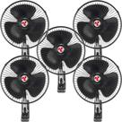 Kit 5 Mini Ventilador Veicular para Interior Modelo 12V 8 Polegadas 20CM para Carro Caminhão Ônibus
