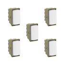 Kit 5 Mod Interruptor Intermediário Branco ZeffiaPial 680152