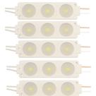 Kit 5 modulo barra led 3 leds branco frio 6500k