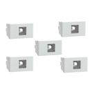 Kit 5 Módulo Telefone Rj11 Branco Fosco Lunare Up Schneider