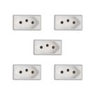 Kit 5 Modulo Tomada 20A 250V Branco Liz Tramontina 57115/032 Kit 5 Modulo Tomada 20A 250V Branco Liz Tramontina 57115/032