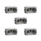 Kit 5 Modulo Tomada 20A Pb Cor Alumínio S3B70352 Miluz Schneider