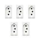 Kit 5 Módulo Tomada 2P+T 10A 250V Pb Thesi Bticino Branco M4165S Kit 5 Módulo Tomada 2P+T 10A 250V Pb Thesi Bticino Branco M4165S
