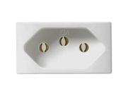 Kit 5 modulo tomada 2p+t 20a 250v~ branco pezzi linha 50000