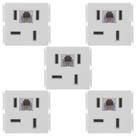 Kit 5 Modulo Tomada Para Telefone Branco Rj11 Tramontina