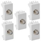 Kit 5 modulo tomada tv coaxial 75 ohms br b3 - margirus