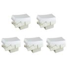 Kit 5 Módulos Interruptores Simples 10a Slim Branco - Ilumi Kit 5 Módulos Interruptores Simples 10a Slim Branco - Ilumi