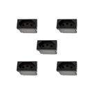 Kit 5 Modulos Tomada 10A Preto Borne 615038PT+ Pial Plus+