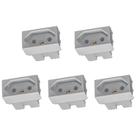Kit 5 Módulos Tomada 20a Slim Branco 81141 - Ilumi