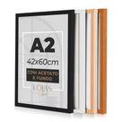 Kit 5 Molduras A2 42x60cm com Acetato Quadros Poster Fotografias Premium - Marrom