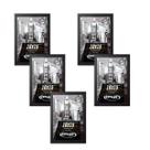 Kit 5 Molduras Porta Retrato Preto 10x15 A6 com Vidro Sala Quarto Kit 5 Molduras Porta Retrato Preto 10x15 A6 com Vidro Sala Quarto