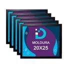 Kit 5 Molduras Pretas 20x25 Com Fundo Em Eucatex Para Decoração e Arte Artesanal